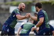 24 May 2016; Connacht captain John Muldoon, left, and Ronan Loughney during squad training at the Sportsground, Galway. Photo by Seb Daly/Sportsfile