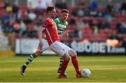 3 June 2016; Darren Dennehy of St Patricks Athletic in action against Gary Shaw of Shamrock Rovers during the SSE Airtricity League Premier Division match between St Patrick's Athletic and Shamrock Rovers in Richmond Park, Dublin. Photo by David Fitzgerald/Sportsfile