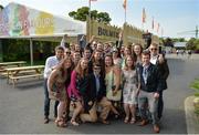 3 June 2016; Racegoers outside the Bulmers marqee ahead of the British Irish Chamber of Commerce Raceday in Leopardstown, Co. Dublin. Photo by Cody Glenn/Sportsfile