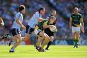 27 June 2010; Seamus Kenny, Meath, in action against Niall Corkery, left, and Barry Cahill, Dublin. Leinster GAA Football Senior Championship Semi-Final, Meath v Dublin, Croke Park, Dublin. Picture credit: Ray McManus / SPORTSFILE