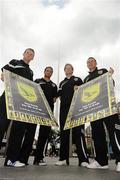 30 June 2010; Sporting Fingal players, from left, Conan Byrne, Eamon Zayed, Stephen Paisley and Brian Gannon at the launch of the Sporting Fingal “Stay Onside – Say No to Drugs” campaign. O'Connell Street, Dublin. Picture credit: Stephen McCarthy / SPORTSFILE