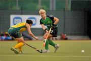 30 June 2010; Nikki Symmons, Ireland, in action against Madonna Blyth, Australia. Hockey International, Ireland v Australia, National Hockey Stadium, UCD, Belfield, Dublin. Picture credit: Barry Cregg / SPORTSFILE