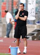 1 July 2010; Dundalk manager Ian Foster watches on during the game. UEFA Europa League First Qualifying Round - 1st Leg, CS Grevenmacher v Dundalk, Josy Barthel Stadium, Luxembourg. Picture credit: Gerry Schmit / SPORTSFILE