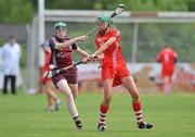 3 July 2010; Orla Cotter, Cork, in action against Brenda Hanney, Galway. Gala All-Ireland Senior Championship, Galway v Cork, Kenny Park, Athenry, Co. Galway. Picture credit: Diarmuid Greene / SPORTSFILE