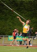 3 July 2010; Lukas Furman, Annalee, Cavan, in action, in the U-19 Boy's Javelin, during the Woodie's DIY AAI Juvenile Track & Field Championships. Tullamore Harriers Stadium, Tullamore, Co. Offaly. Picture credit: Barry Cregg / SPORTSFILE