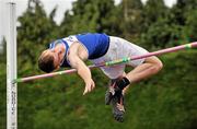 3 July 2010; Michael Owen Kilduff, Claremorris, Co. Mayo, in action in the U-17 Boy's High Jump, during the Woodie's DIY AAI Juvenile Track & Field Championships. Tullamore Harriers Stadium, Tullamore, Co. Offaly. Picture credit: Barry Cregg / SPORTSFILE