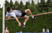 3 July 2010; Neil Gorey, Dundrum, Dublin, in action in the U-17 Boy's High Jump, during the Woodie's DIY AAI Juvenile Track & Field Championships. Tullamore Harriers Stadium, Tullamore, Co. Offaly. Picture credit: Barry Cregg / SPORTSFILE
