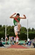 3 July 2010; Diarmuid McGreal, Wesport, Co. Mayo, in action in the U-15 Boy's Long Jump, during the Woodie's DIY AAI Juvenile Track & Field Championships. Tullamore Harriers Stadium, Tullamore, Co. Offaly. Picture credit: Barry Cregg / SPORTSFILE