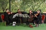 3 June 2016; The Bohemian String Quartet perform during the British Irish Chamber of Commerce Raceday in Leopardstown, Co. Dublin. Photo by Cody Glenn/Sportsfile