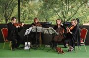 3 June 2016; The Bohemian String Quartet perform during the British Irish Chamber of Commerce Raceday in Leopardstown, Co. Dublin. Photo by Cody Glenn/Sportsfile