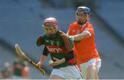 4 June 2016; Joseph McManus of Mayo in action against David Carvill of Armagh in the Nicky Rackard Cup Final between Armagh and Mayo in Croke Park, Dublin. Photo by Piaras Ó Mídheach/Sportsfile