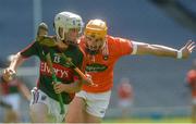 4 June 2016; Kenny Feeney of Mayo in action against Connor Devlin of Armagh in the Nicky Rackard Cup Final between Armagh and Mayo in Croke Park, Dublin. Photo by Piaras Ó Mídheach/Sportsfile