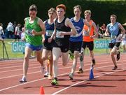 4 June 2016; A general view of the Intermediate Boys 1500m Steeplechase at the GloHealth All Ireland Schools Track & Field Championships 2016. Tullamore Harriers Sports Complex, Co. Offaly Photo by Sam Barnes/Sportsfile