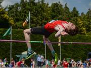 4 June 2016; Gerry Keary of St Raphaels, Loughrea competing in the Intermediate Boys High Jump at the GloHealth All Ireland Schools Track & Field Championships 2016. Tullamore Harriers Sports Complex, Co. Offaly Photo by Sam Barnes/Sportsfile