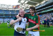 4 June 2016; Mayo manager JP Coen celebrates with Gerard McManus after the Nicky Rackard Cup Final between Armagh and Mayo in Croke Park, Dublin. Photo by Piaras Ó Mídheach/Sportsfile