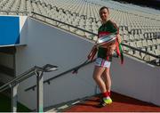 4 June 2016; Keith Higgins of Mayo brings the cup to the dressing room after the Nicky Rackard Cup Final between Armagh and Mayo in Croke Park, Dublin. Photo by Piaras Ó Mídheach/Sportsfile