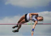 4 June 2016; Ellie McCartney of Belfast HS, on her way to winning the Intermediate Girls Pole Vault at the GloHealth All Ireland Schools Track & Field Championships 2016. Tullamore Harriers Sports Complex, Co. Offaly Photo by Sam Barnes/Sportsfile