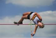 4 June 2016; Ellie McCartney of Belfast HS, on her way to winning the Intermediate Girls Pole Vault at the GloHealth All Ireland Schools Track & Field Championships 2016. Tullamore Harriers Sports Complex, Co. Offaly Photo by Sam Barnes/Sportsfile