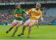 4 June 2016; Neal McAuley of Antrim in action against Joe Keena of Meath in the Christy Ring Cup Final between Antrim and Meath in Croke Park, Dublin. Photo by Piaras Ó Mídheach/Sportsfile