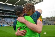 4 June 2016; Damien Healy of Meath celebrates with his manager Martin Ennis after the Christy Ring Cup Final between Antrim and Meath in Croke Park, Dublin. Photo by Piaras Ó Mídheach/Sportsfile