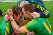 4 June 2016; Neil Heffernan, left, of Meath embraces team-mate Damian Healy after the Christy Ring Cup Final between Antrim and Meath in Croke Park, Dublin. Photo by Piaras Ó Mídheach/Sportsfile