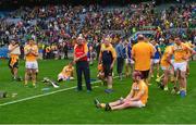 4 June 2016; Dejected Antrim players after the Christy Ring Cup Final between Antrim and Meath in Croke Park, Dublin. Photo by Piaras Ó Mídheach/Sportsfile