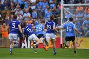 4 June 2016; Con O'Callaghan of Dublin is fouled by Stephen Attride of Laois resulting in a penalty for Dublin during the Leinster GAA Football Senior Championship Quarter-Final match between Laois and Dublin in Nowlan Park, Kilkenny. Photo by Stephen McCarthy/Sportsfile
