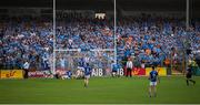 4 June 2016; Dublin and Laois supporters, in the City End Terrace, look on as Damien O'Connor of Laois saves a certain goal in the closing minutes of the Leinster GAA Football Senior Championship Quarter-Final match between Laois and Dublin in Nowlan Park, Kilkenny. Photo by Ray McManus/Sportsfile