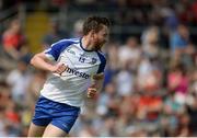 5 June 2016; Owen Duffy of Monaghan celebrates after scoring his side's second goal in the Ulster GAA Football Senior Championship Quarter-Final between Monaghan v Down in St Tiernach's Park, Clones, Co. Monaghan. Picture credit: Dáire Brennan / SPORTSFILE