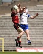 5 June 2016; Joe Murphy of Down in action against Vinny Corey of Monaghan in the Ulster GAA Football Senior Championship Quarter-Final between Monaghan and Down in St Tiernach's Park, Clones, Co. Monaghan. Photo by Oliver McVeigh/Sportsfile