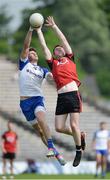 5 June 2016; Darren Hughes of Monaghan in action against Donal O'Hare of Down in the Ulster GAA Football Senior Championship Quarter-Final between Monaghan and Down in St Tiernach's Park, Clones, Co. Monaghan. Photo by Daire Brennan/Sportsfile