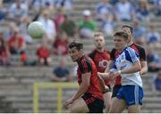 5 June 2016; David McKibbin of Down in action against Conor McCarthy of Monaghan in the Ulster GAA Football Senior Championship Quarter-Final between Monaghan v Down in St Tiernach's Park, Clones, Co. Monaghan. Picture credit: Dáire Brennan / SPORTSFILE Photo by Daire Brennan/Sportsfile