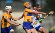 5 June 2016; Maurice Shanahan of Waterford is tackled by Cian Dillon, supported by Pat O'Connor of Clare during the Munster GAA Hurling Senior Championship Semi-Final match between Waterford and Clare at Semple Stadium in Thurles, Co. Tipperary. Photo by Ramsey Cardy/Sportsfile
