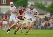 5 June 2016; Padraic Mannion of Galway, supported by team-mate Jason Flynnn, in action against Aonghus Clarke of Westmeath in the Leinster GAA Hurling Senior Championship Quarter-Final between Westmeath and Galway in TEG Cusack Park, Mullingar, Co. Westmeath. Photo by Piaras Ó Mídheach/Sportsfile