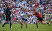 5 June 2016; Daniel McKenna of Monaghan in action against Darragh O'Hanlon of Down in the Ulster GAA Football Senior Championship Quarter-Final between Monaghan v Down in St Tiernach's Park, Clones, Co. Monaghan. Photo by Oliver McVeigh/Sportsfile