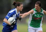 3 July 2010; Trish Fitzgerald, Waterford, in action against Sandra Healy, Limerick. TG4 Ladies Football Munster Intermediate Championship Final, Waterford v Limerick, Castletownroche GAA Grounds, Castletownroche, Co. Cork. Picture credit: Matt Browne / SPORTSFILE