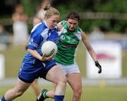 3 July 2010; Niamh Briggs, Waterford, in action against Sandra Healy, Limerick. TG4 Ladies Football Munster Intermediate Championship Final, Waterford v Limerick, Castletownroche GAA Grounds, Castletownroche, Co. Cork. Picture credit: Matt Browne / SPORTSFILE