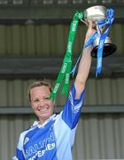 3 July 2010; Waterford captain Mary Foley lifts the cup. TG4 Ladies Football Munster Intermediate Championship Final, Waterford v Limerick, Castletownroche GAA Grounds, Castletownroche, Co. Cork. Picture credit: Matt Browne / SPORTSFILE