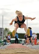 3 July 2010; Jayne Pennefather, Belgooly, in action in the U-15 Girl's Long Jump, during the Woodie's DIY AAI Juvenile Track & Field Championships. Tullamore Harriers Stadium, Tullamore, Co. Offaly. Picture credit: Barry Cregg / SPORTSFILE