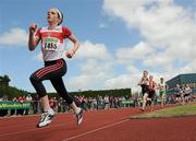 4 July 2010; Alanna Lally, Galway City Harriers, on her way to winning the U15 Girl's 800m, during the Woodie's DIY AAI Juvenile Track & Field Championships. Tullamore Harriers Stadium, Tullamore, Co. Offaly. Picture credit: Brian Lawless / SPORTSFILE