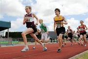 4 July 2010; Cormac Dalton, Mullingar Harriers, on his way to winning the U13 Boy's 600m, during the Woodie's DIY AAI Juvenile Track & Field Championships. Tullamore Harriers Stadium, Tullamore, Co. Offaly. Picture credit: Brian Lawless / SPORTSFILE