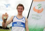 4 July 2010; Thomas Houlihan, West Waterford, who won the U19 Boy's Pole Vault with a new Championship Record of 4.40m, during the Woodie's DIY AAI Juvenile Track & Field Championships. Tullamore Harriers Stadium, Tullamore, Co. Offaly. Picture credit: Brian Lawless / SPORTSFILE