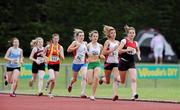 4 July 2010; Claire Earls, Inbhear Dee, leads the field on her way to winning the U19 Girl's 800m, during the Woodie's DIY AAI Juvenile Track & Field Championships. Tullamore Harriers Stadium, Tullamore, Co. Offaly. Picture credit: Brian Lawless / SPORTSFILE