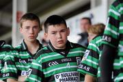4 July 2010; Dejected players from Douglas, Cork, after being beaten by Na fianna, Dublin, in the Division 1 Boys Final. Coca-Cola GAA Féile Peil na nÓg Finals 2010, Celtic Park, Derry. Photo by Sportsfile