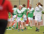 4 July 2010; Dejected St. Laurence O'Tooles, Dublin, players after being beaten by Monagea, Limerick  in the Division 2 Girls Final. Coca-Cola GAA Féile Peil na nÓg Finals 2010, Celtic Park, Derry. Photo by Sportsfile