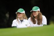 5 July 2010; Two spectators watch on during the JP McManus Invitational Pro-Am. Adare Manor, Adare, Co. Limerick. Picture credit: Diarmuid Greene / SPORTSFILE