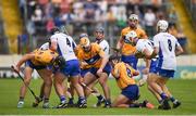 5 June 2016; Conor McGrath of Clare prepares to lift the sliothar as players from both teams vie for possession during the Munster GAA Hurling Senior Championship Semi-Final match between Waterford and Clare at Semple Stadium in Thurles, Co. Tipperary. Photo by Ray McManus/Sportsfile