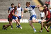 5 June 2016; Kieran Hughes of Monaghan in action against Gerard McGovern of Down in the Ulster GAA Football Senior Championship Quarter-Final between Monaghan and Down in St Tiernach's Park, Clones, Co. Monaghan. Photo by Oliver McVeigh/Sportsfile