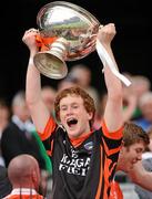 3 July 2010; Simon Doherty, Armagh, lifts the Nicky Rackard Cup. Nicky Rackard Cup Final, Armagh v London, Croke Park, Dublin. Picture credit: Stephen McCarthy / SPORTSFILE