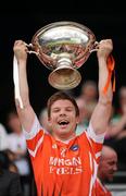 3 July 2010; Cathal Carvill, Armagh, lifts the Nicky Rackard Cup. Nicky Rackard Cup Final, Armagh v London, Croke Park, Dublin. Picture credit: Stephen McCarthy / SPORTSFILE